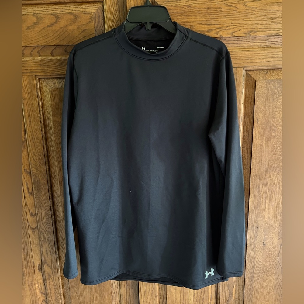 Under Armour ColdGear Fitted Mock Neck Top - Black - Men’s Large (62)